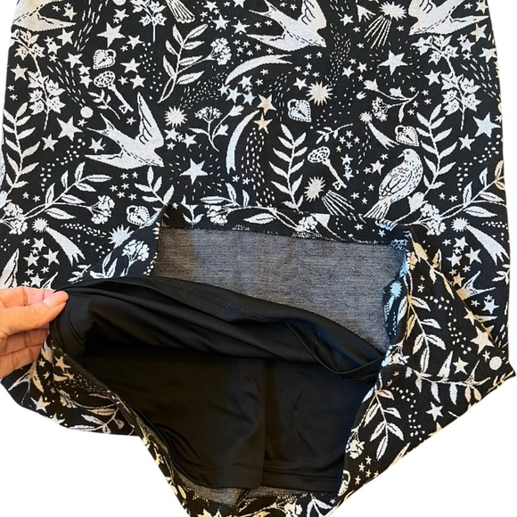 Boden Winifred Black Mystic Woodland Birds Knee Length Sheath Size 6L - Picture 5 of 11